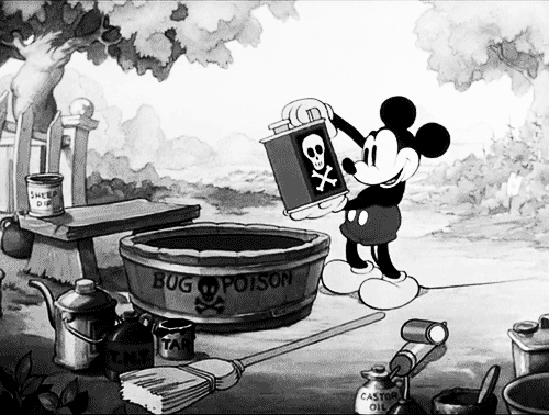 Mickey Mouse Pouring Poison gif