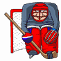 Cartoon Ice Hockey Player