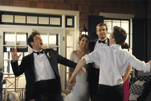 Wedding High Five Celebration animated gif