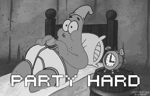 Funny Party Hard In Bed gif