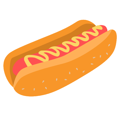 Hot Dog With Yellow Mustered