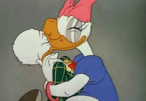 Donald Duck Kisses animated gif
