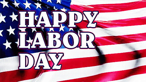 Happy Labor Day Flag Gif