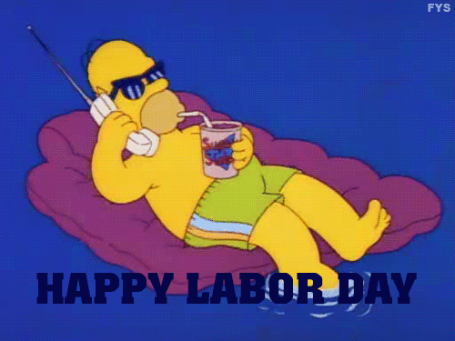 Funny Simpsons Happy Labor Day Gif 