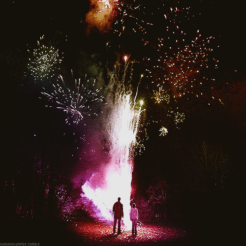 Watching Fireworks Together GIf