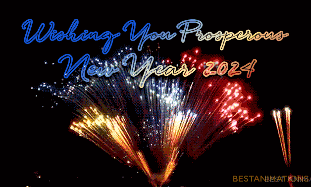 Wishing You Prosperous New Year 2024 animated gif