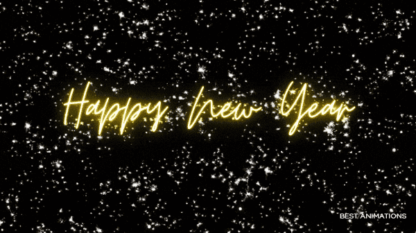 Happy New Year Neon Gif