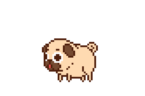 Pug Puppy Pixel Art