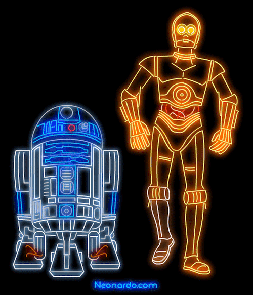 Star Wars R2D2 And C3PO Walking