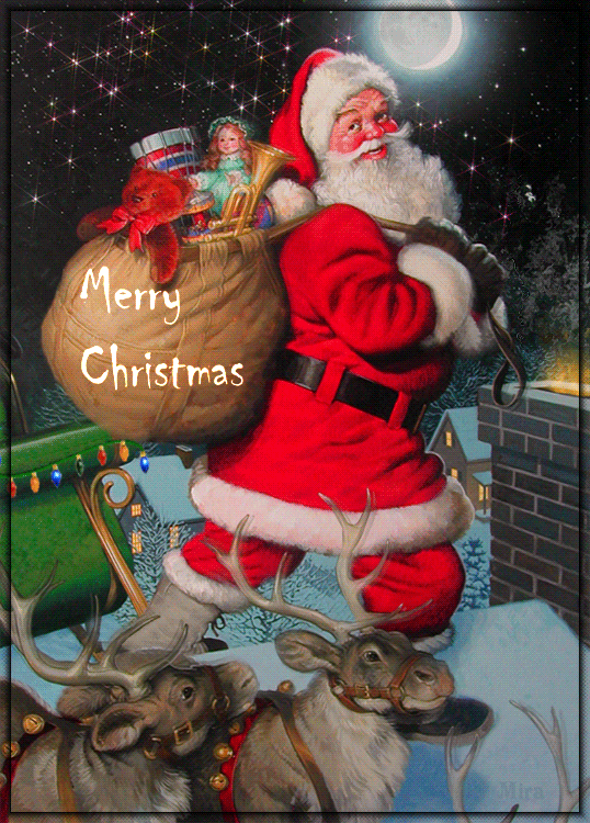 Merry Christmas Greetings Art gif