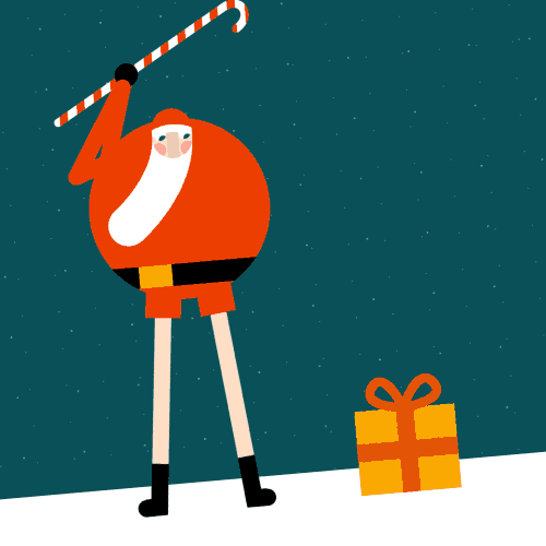 Santa Claus With Gift