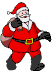 Amazing Santa Claus With Gift Art