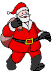 Amazing Santa Claus With Gift Art animated gif