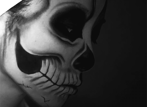 Scary Skeleton Face animated gif