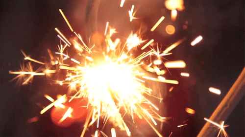 Beautiful Sparkle Firework Closeup