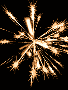 Firework Sparkler Closeup