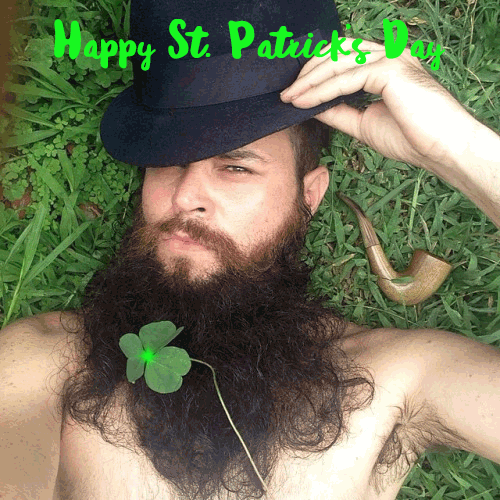 St Patrick Leprechaun Hipster Guy