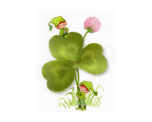 Cute Irish Green Clover animated gif