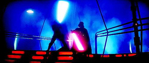 Sky Walker And Darth Vader Fighting