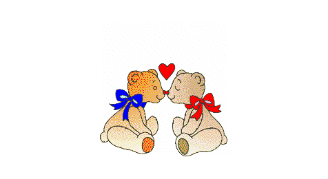 Cute Teddy Bear Kiss gif