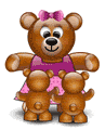 Baby Teddy Bear With Mom gif