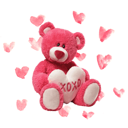 Adorable Teddy Bear With Hearts