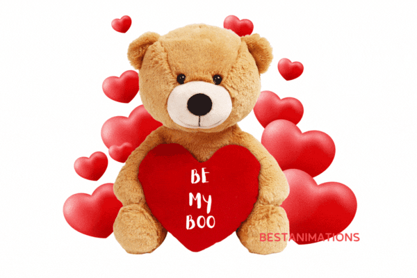 Be My Boo Teddy Bear Gif