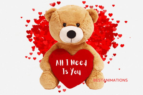All I Need Is You Teddy Bear Gif gif