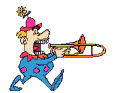 Clown Playing Trumpet