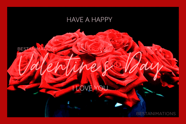 Rose Bouquet Valentines Day Gif gif