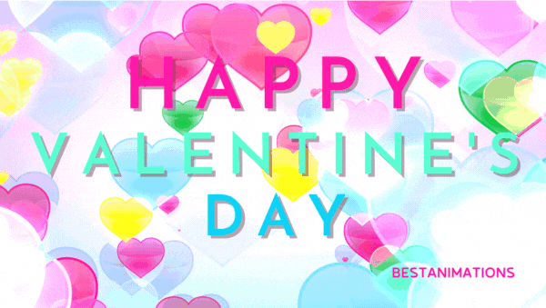 Colorful Happy Valentines Gif animated gif