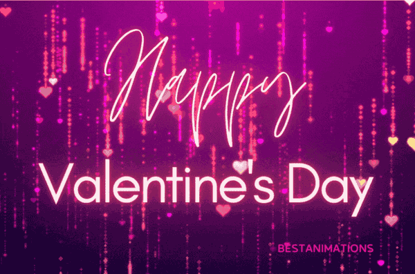 Happy Valentine's Day Gif Heart Matrix animated gif