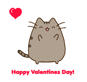 Happy Valentines Day Pusheen Cat