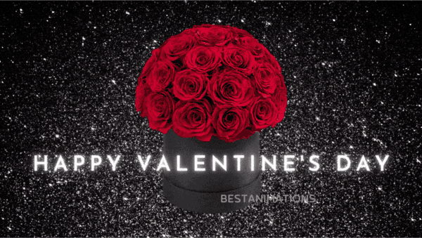 Happy Valentines Day Gif Rose Box