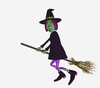 Scary Witch Flying