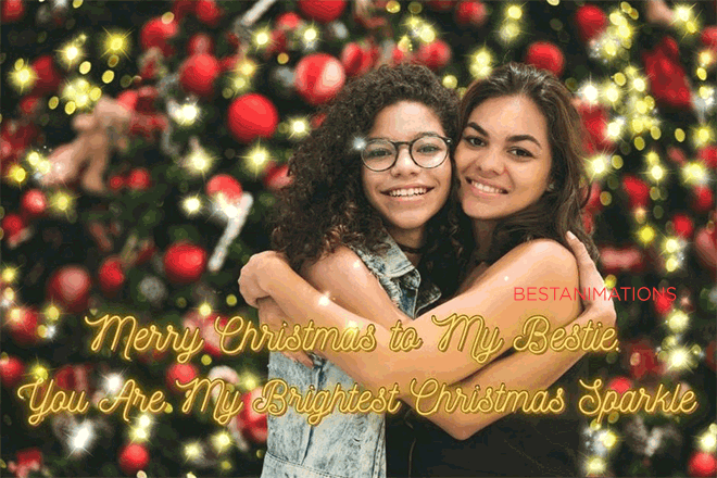 Best Friends Merry Christmas Gif