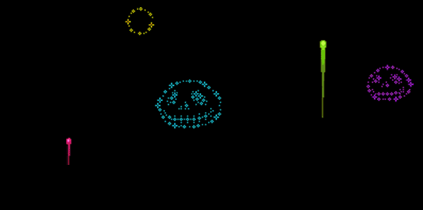 Skull Fireworks  animated gif