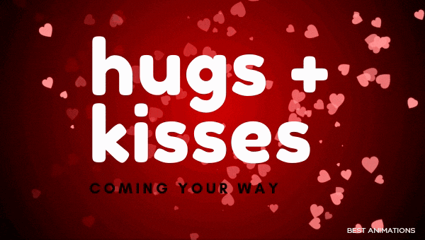 Valentine's Day Gif Hugs Kisses