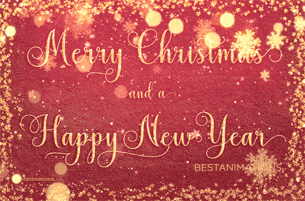 Animated Merry Christmas New Year Greetings 