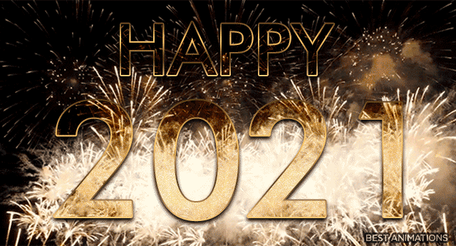 2021 Amazing Fireworks Happy New Year Gif