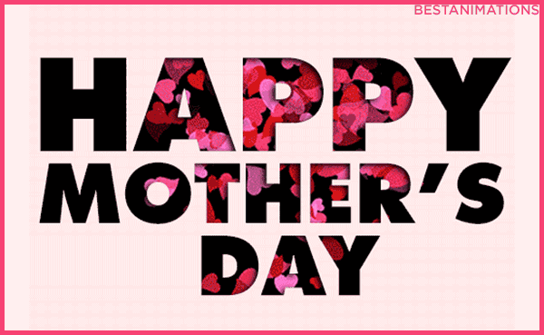 Falling Hearts Mothers Day animated gif