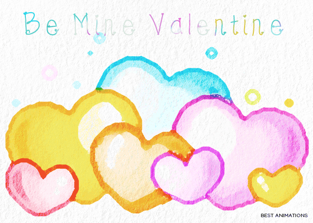 Happy Valentine's Day Cute Hearts Gif