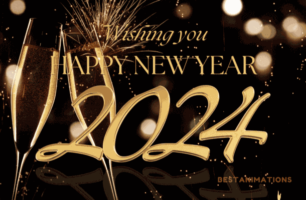 Wishing You Happy New Year 2024 animated gif