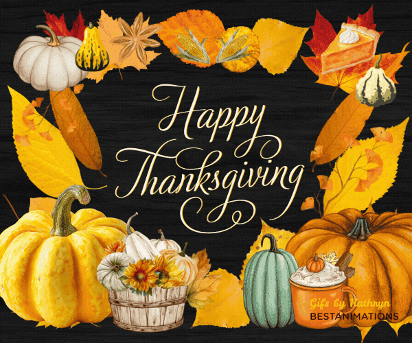 Happy Thanksgiving Warm Wishes animated gif