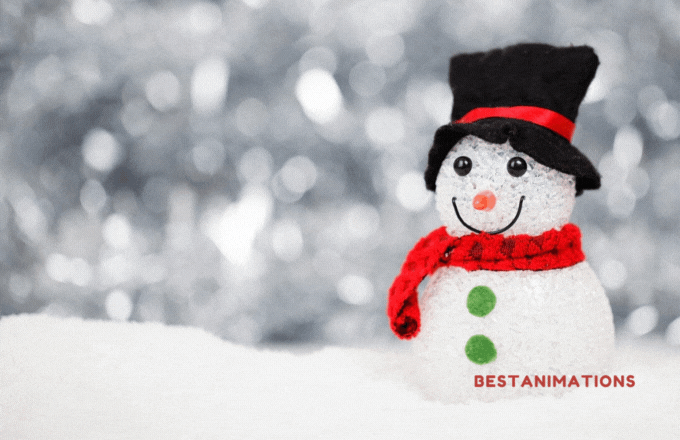 Cute Snowman Happy Holidays Gif