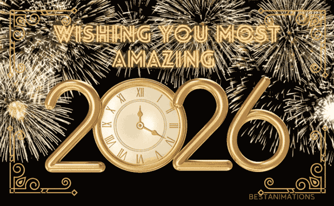 Wishing You Most Amazing 2026 New Year Gif gif