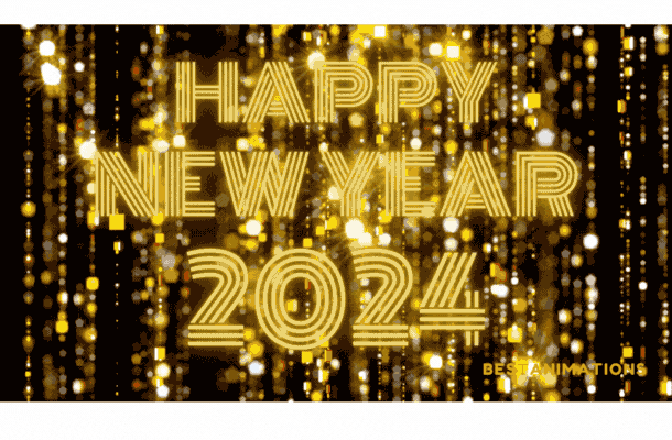 388616703happy New Year 2024 Gif Gold Bling Lights 