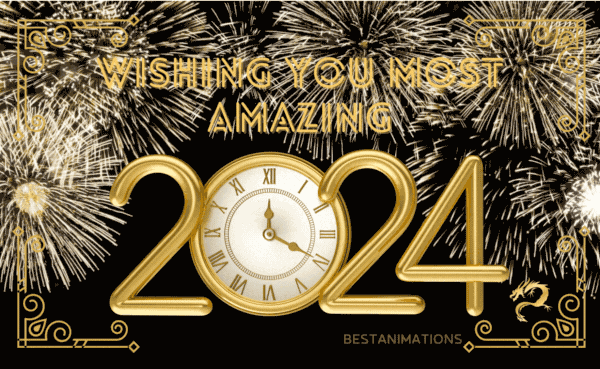 Wishing You Most Amazing 2024 New Year Gifs animated gif