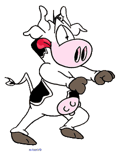 Funny Dancing Cow Art