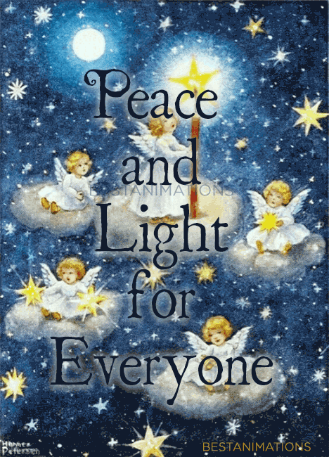 Angel Stars Christmas Cards Greetings Gif